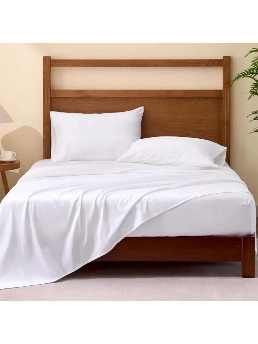 Soft Cotton Queen Sheet Set - 4 Piece Luxury Bedding, Breathable & Deep Pocket